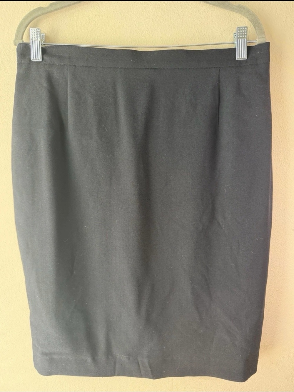 Vintage Escada Black Tailored Pencil Skirt